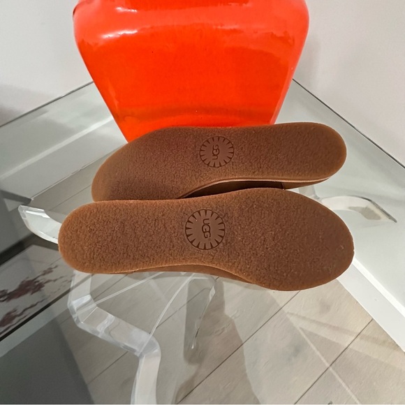 Ugg Vista Moccasin Ballet Flat Camel Suede Slip On Shoes SZ 12 Casual Comfy NWOT - Picture 7 of 8